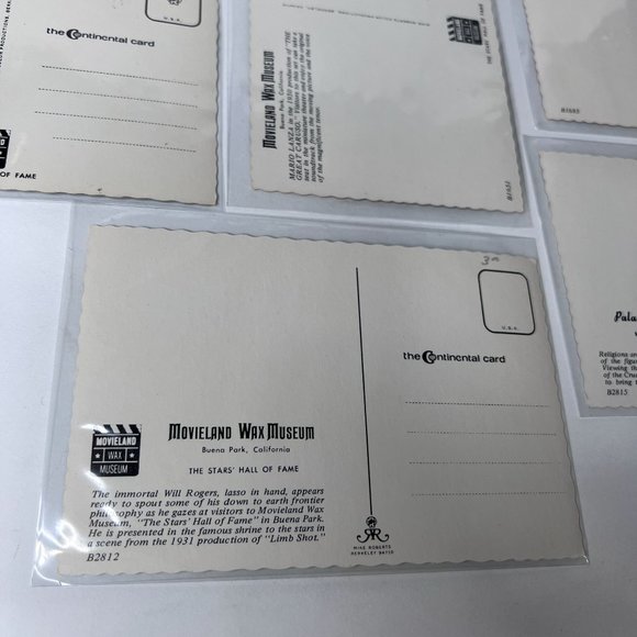 Vintage Movieland Wax Museum Postcard lot 9 Stars Hall Of Fame Jesus Christ Unus - Picture 7 of 10